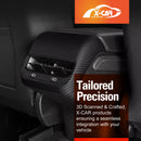 Tesla Model Y / Model 3 Armrest Pad & Rear AC Vent Covers Matte Carbon Fiber Style-3