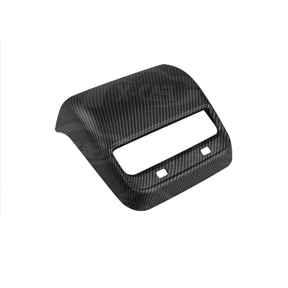 Tesla Model Y / Model 3 Armrest Pad & Rear AC Vent Covers Matte Carbon Fiber Style
