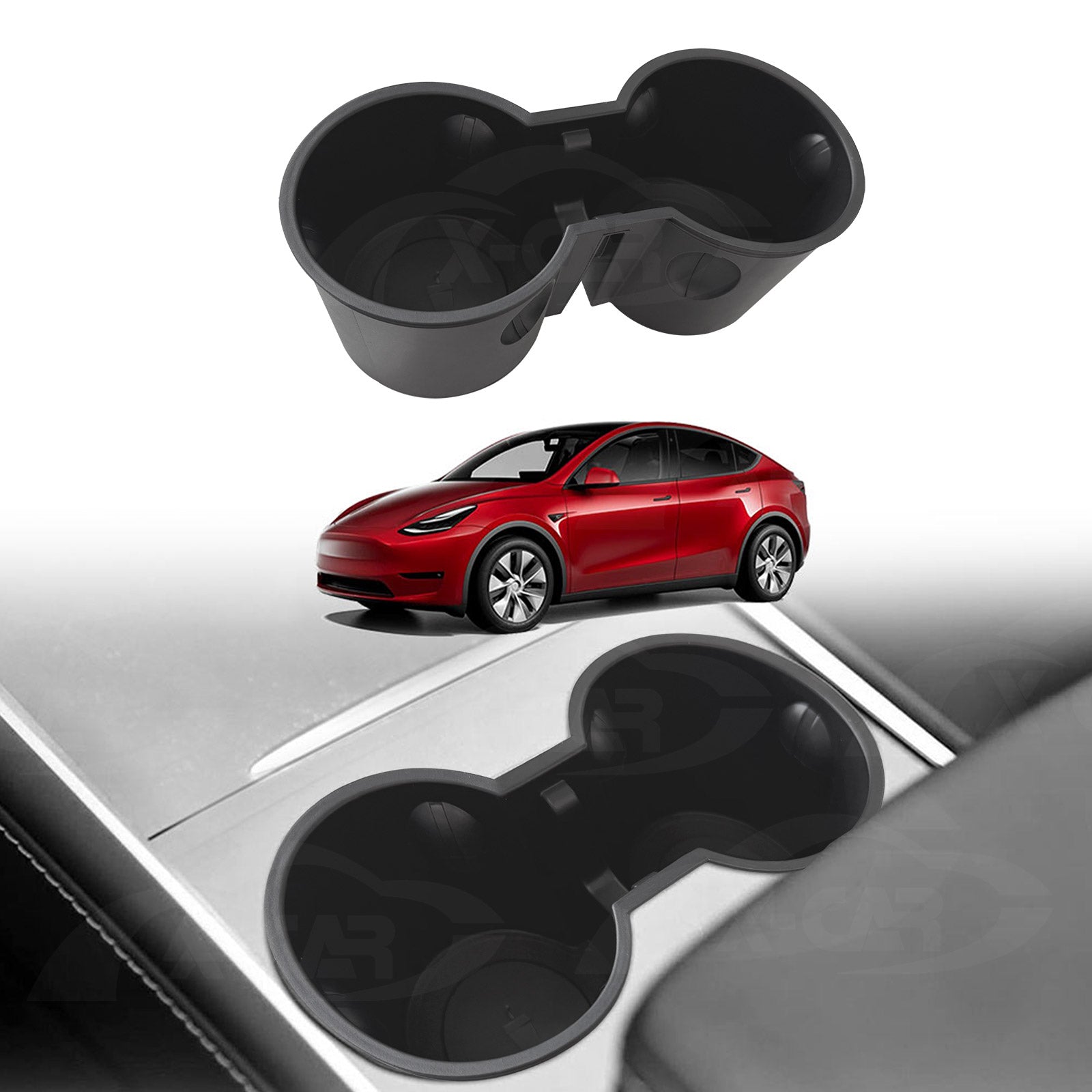 Tesla Model Y Centre Console Rubber Cup Holder Insert Accessories 2022 ...