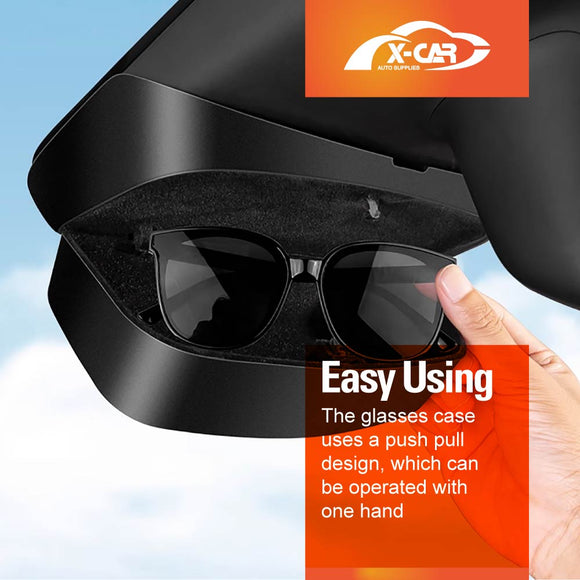 Tesla Model Y 2022-2025 Sun glasses Holder Car Glasses Case Box Flocking Lining Organizer