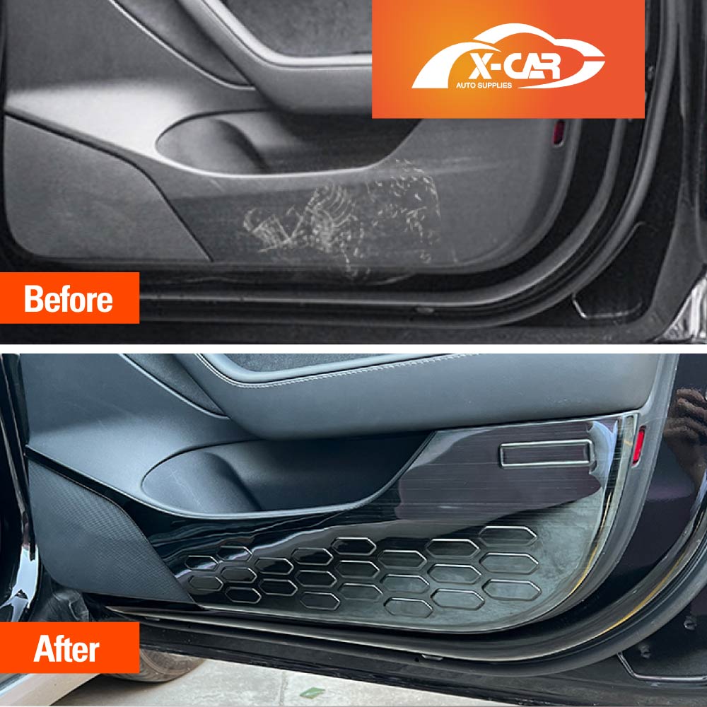Steel Car Door Protector Cover Panel Guard For Tesla Model Y 2022-2025
