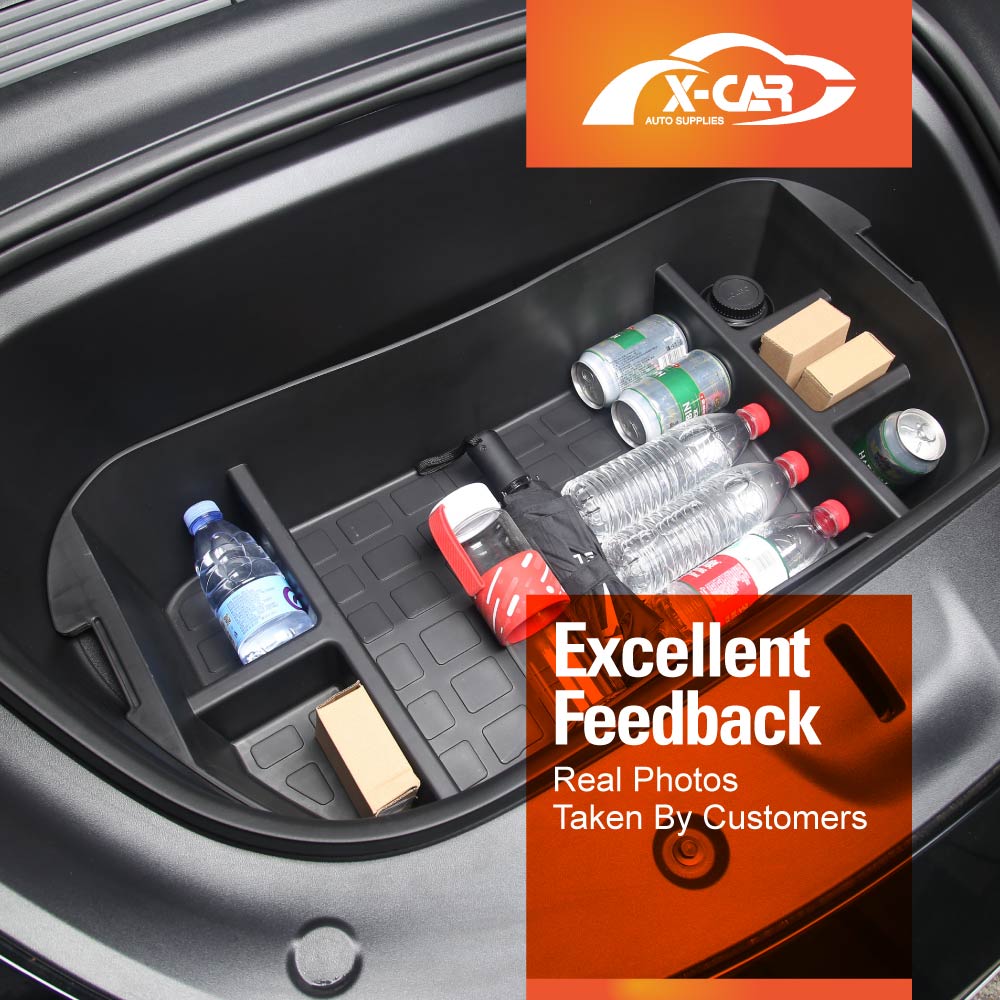 Tesla Front Storage Tesla Model Y 2022-2025 Front Trunk Cargo Organiser Frunk Storage Box ...