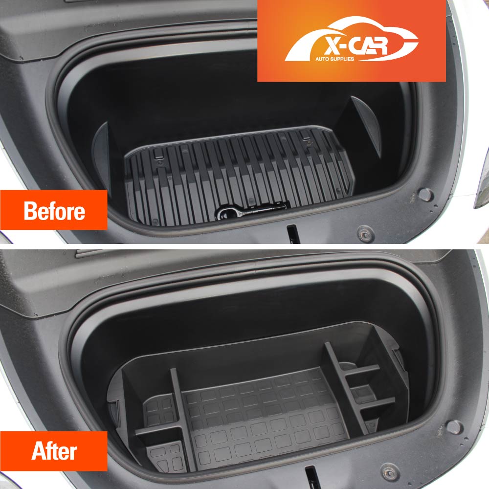 Tesla Front Storage Tesla Model Y 2022-2025 Front Trunk Cargo Organiser Frunk Storage Box ...