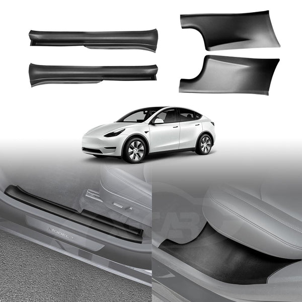 Tesla Model Y Front Rear Door Sill Plate Protector Trim Accessories