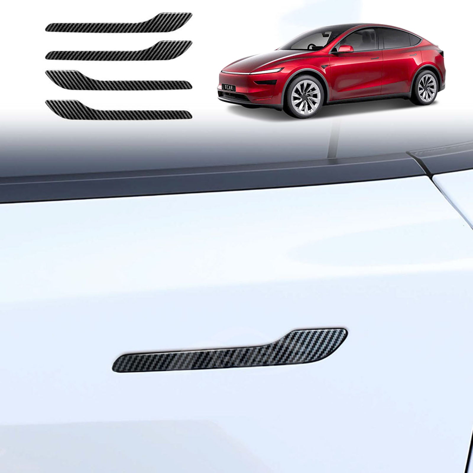 Tesla Model Y Juniper Carbon Fibre Style Door Handle Cover 2025-Onwards