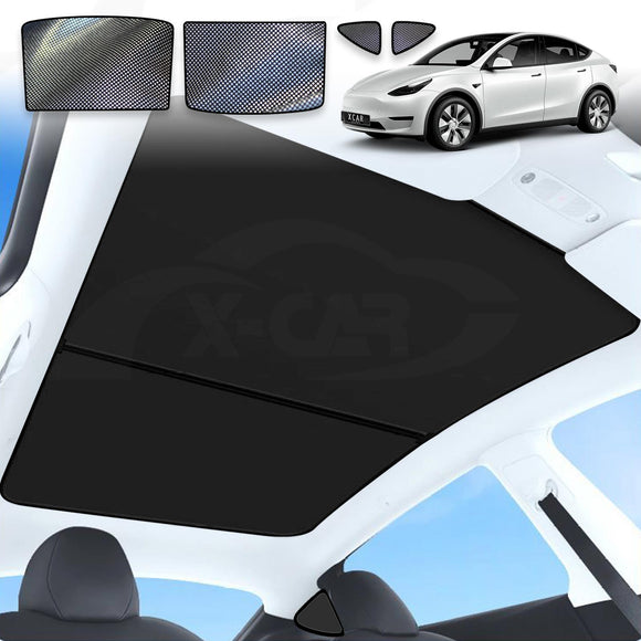 Glass Roof Sun Shades For Tesla Model Y 2022-2025