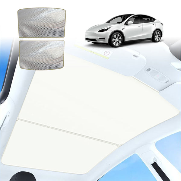 Tesla Model Y Glass Roof Sun Shades Accessories Sunroof Mesh Blind Top  Sunshade UV Heat Insulation Film 2022-2023