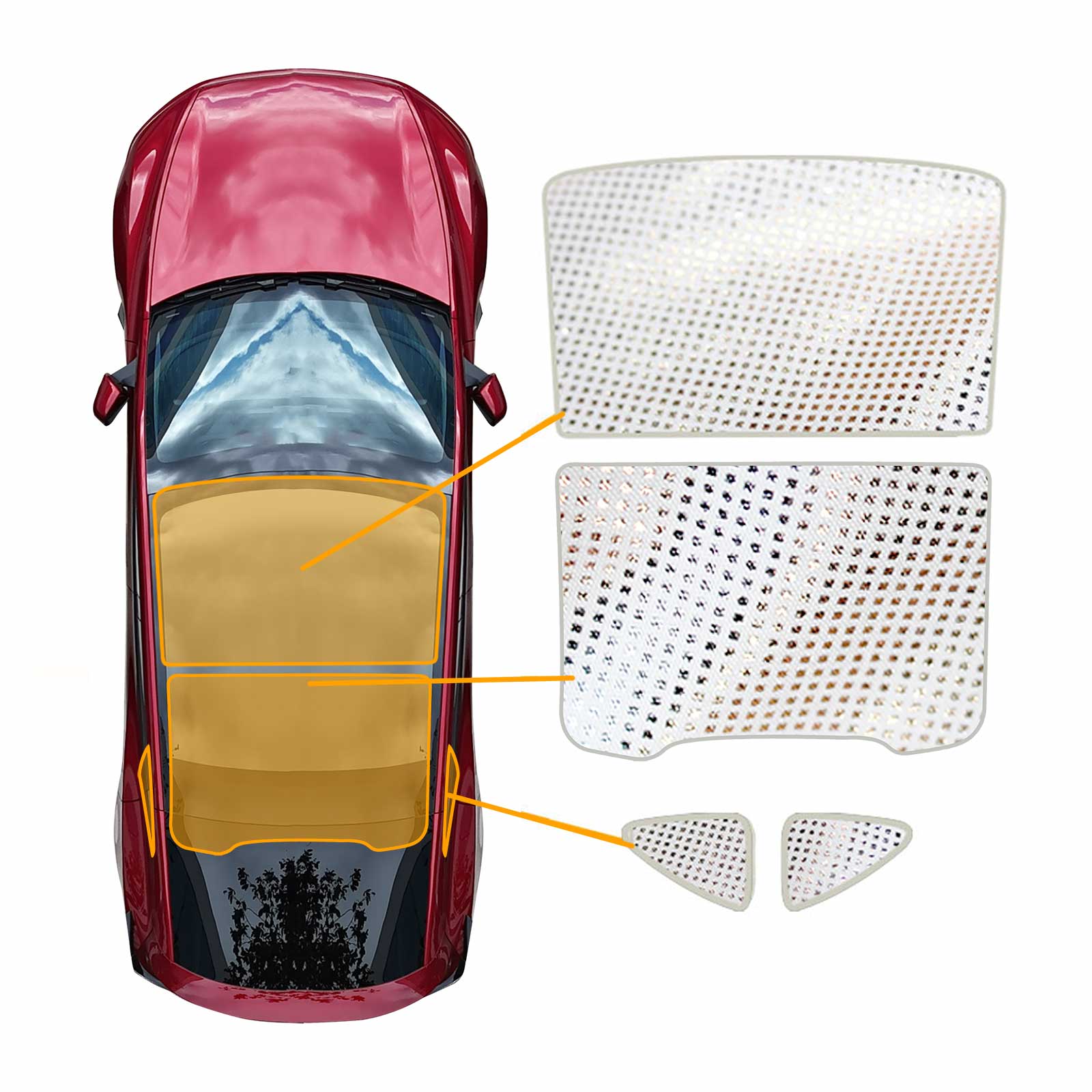Glass Roof Sunroof Mesh for Tesla Model Y Juniper 2025-Onwards Sun Blind Shade
