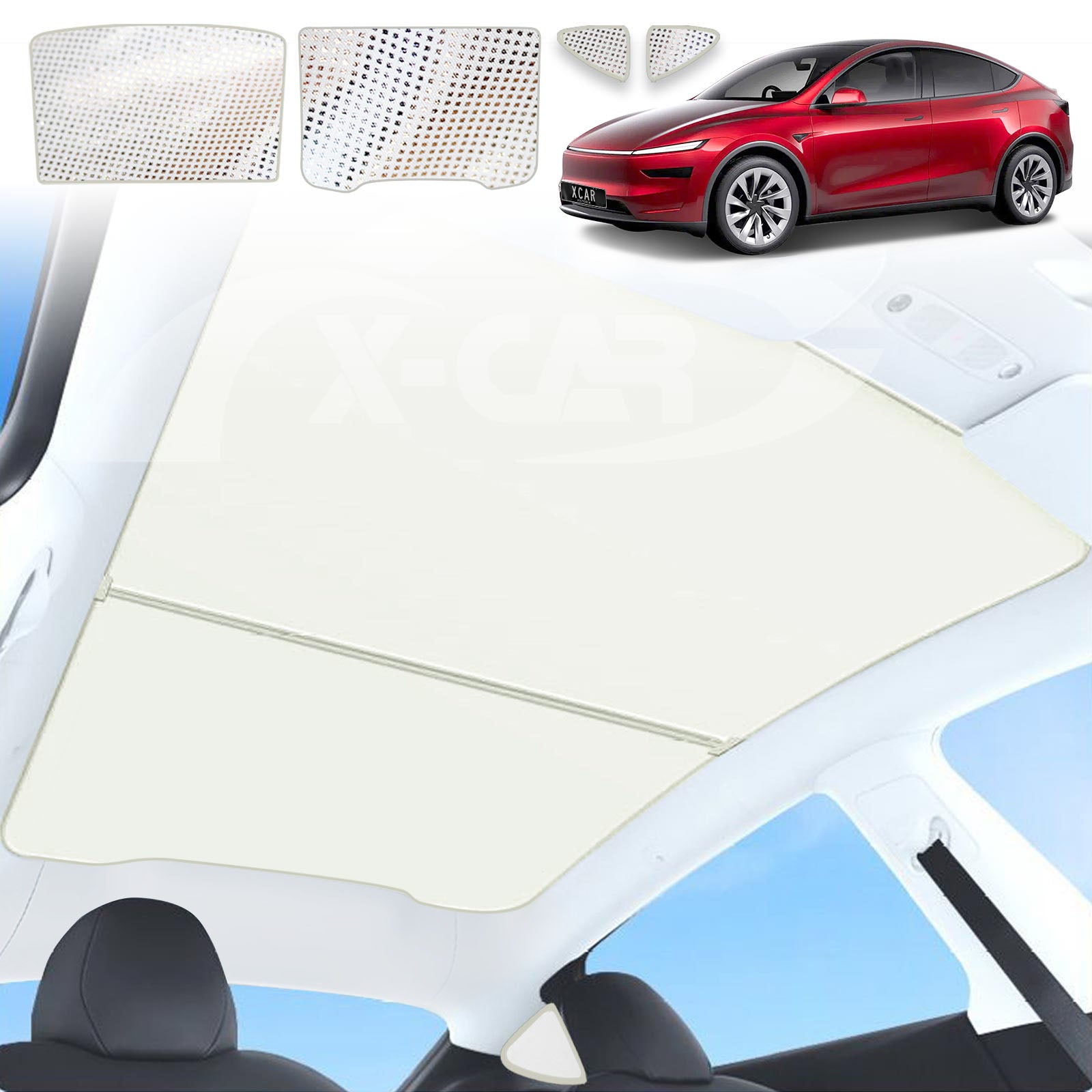 Glass Roof Sunroof Mesh for Tesla Model Y Juniper 2025-Onwards Sun Blind Shade