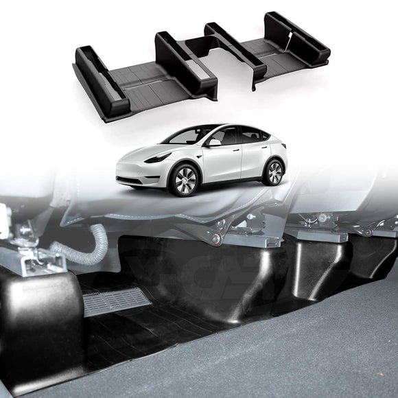 Tesla Model Y 2022-2025 Seat Slide Rail Anti-Kick Guards Protector Covers