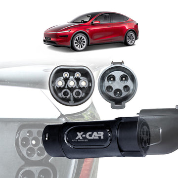 Tesla Model Y L 6-Seat 2026-Onwards Charging Adapter Type 1 to Type 2 Connector SAE J-1772 to IEC62196 32A 250V AC IP54