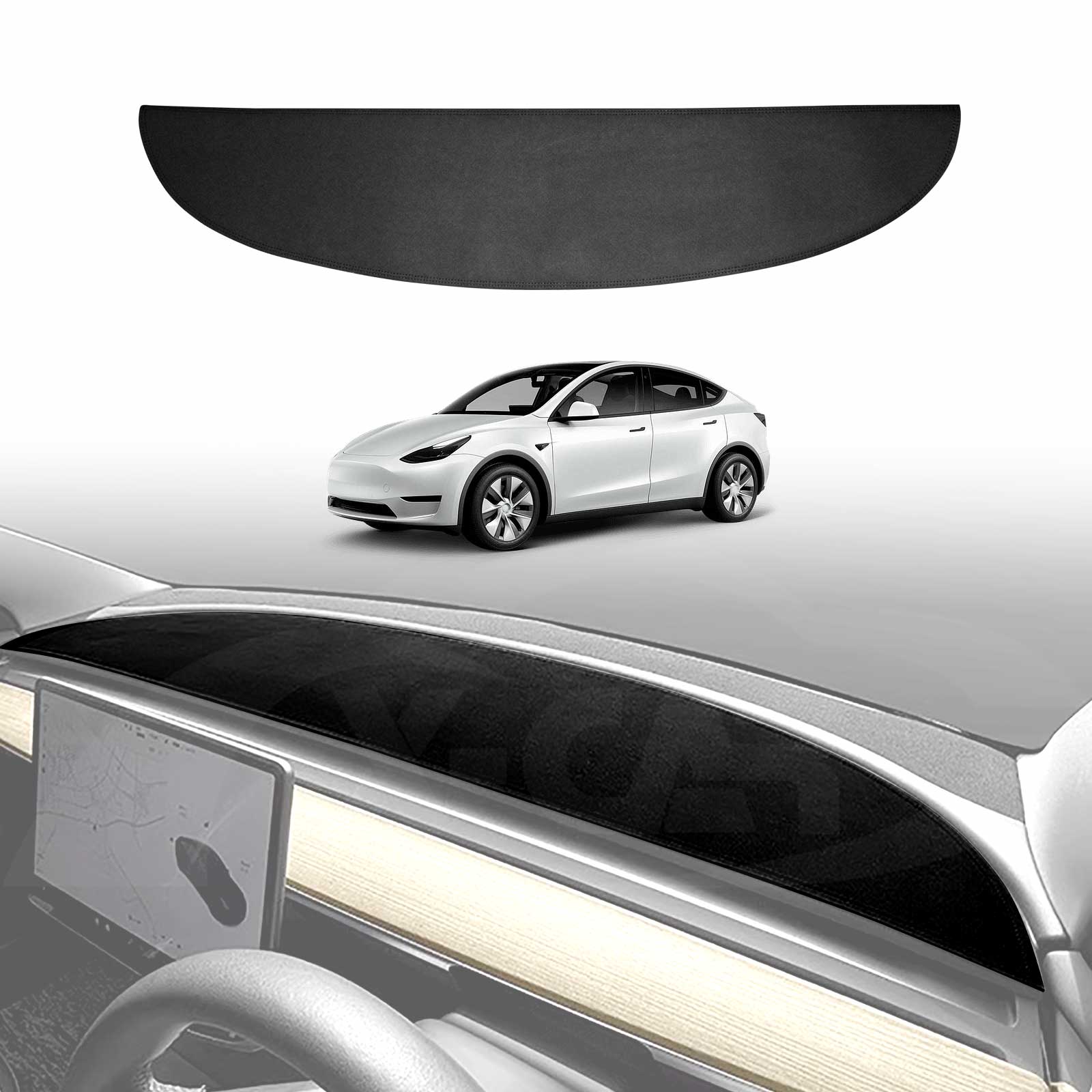 Dash Mat for Tesla Model Y 2022-2025 Non-Slip Dashboard Pad Cover