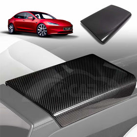 Center Console Armrest Pad Cover for Tesla Model 3 Highland 2023-Onwards Carbon Fiber Style Interior  Protector