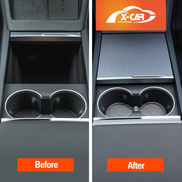 Organizer Pad for Tesla Model Y L 6-Seat 2026-Onwards Center Console Armrest Storage Cup Holder Coaster Soft Silicone Non-Slip Mat - 0