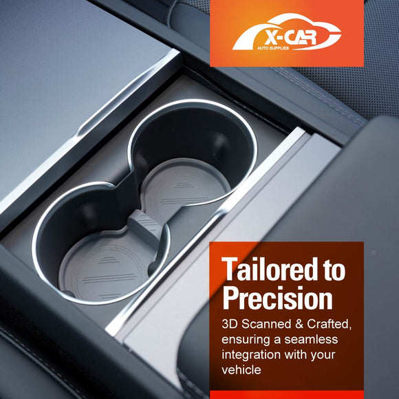 Soft Silicone Organizer Pad Set for Tesla Model 3 Highland 2023-2025 Center Console Armrest Storage Cup Holder Coaster