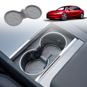 Soft Silicone Organizer Pad Set for Tesla Model 3 Highland 2023-2025 Center Console Armrest Storage Cup Holder Coaster