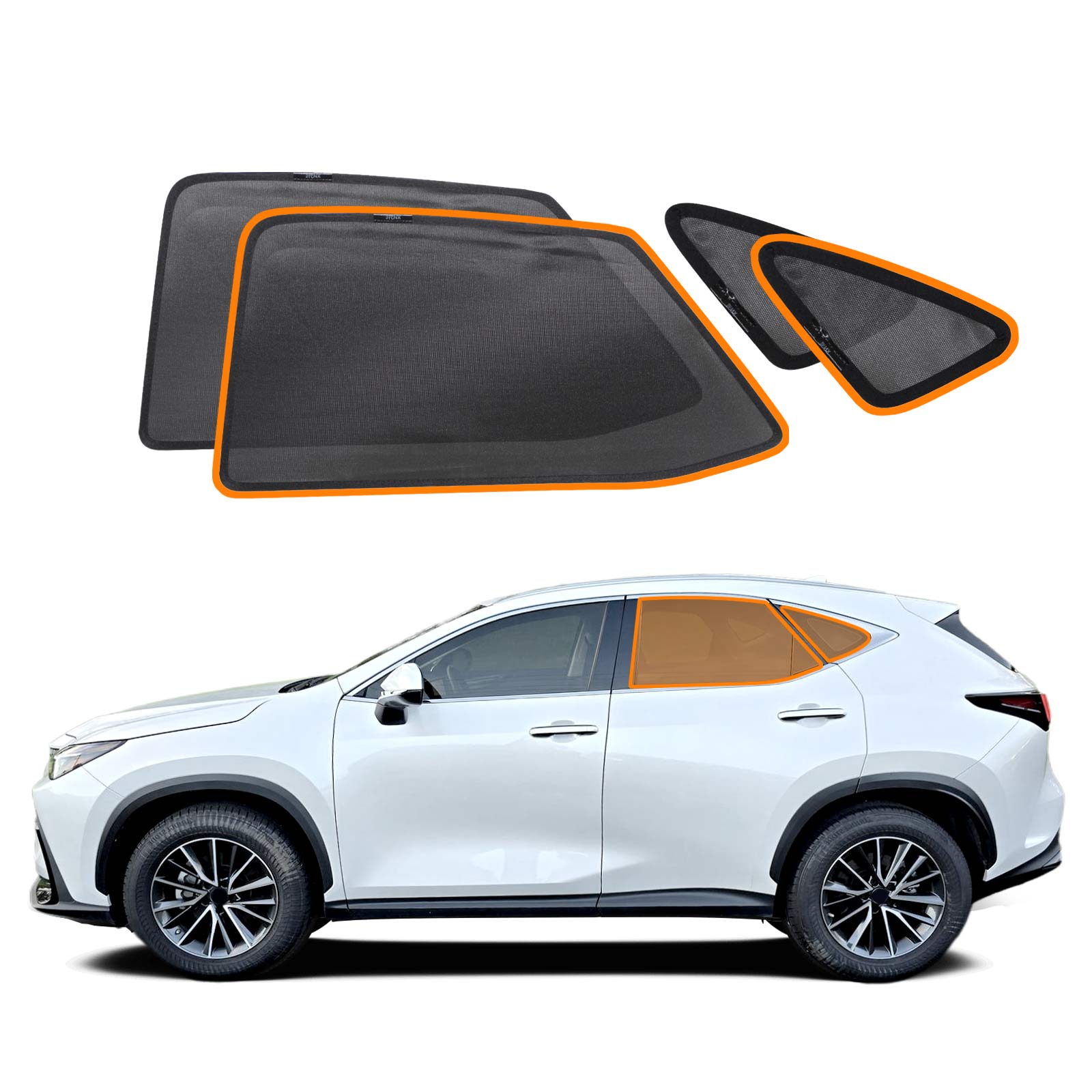 Magnetic Window Sun Shades for Lexus NX Series NX250 NX350 NX350h NX450h 2022-2025