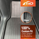 3D Floor Mats For Tesla Model 3 2017-2023 All-Weather Car Liners-4