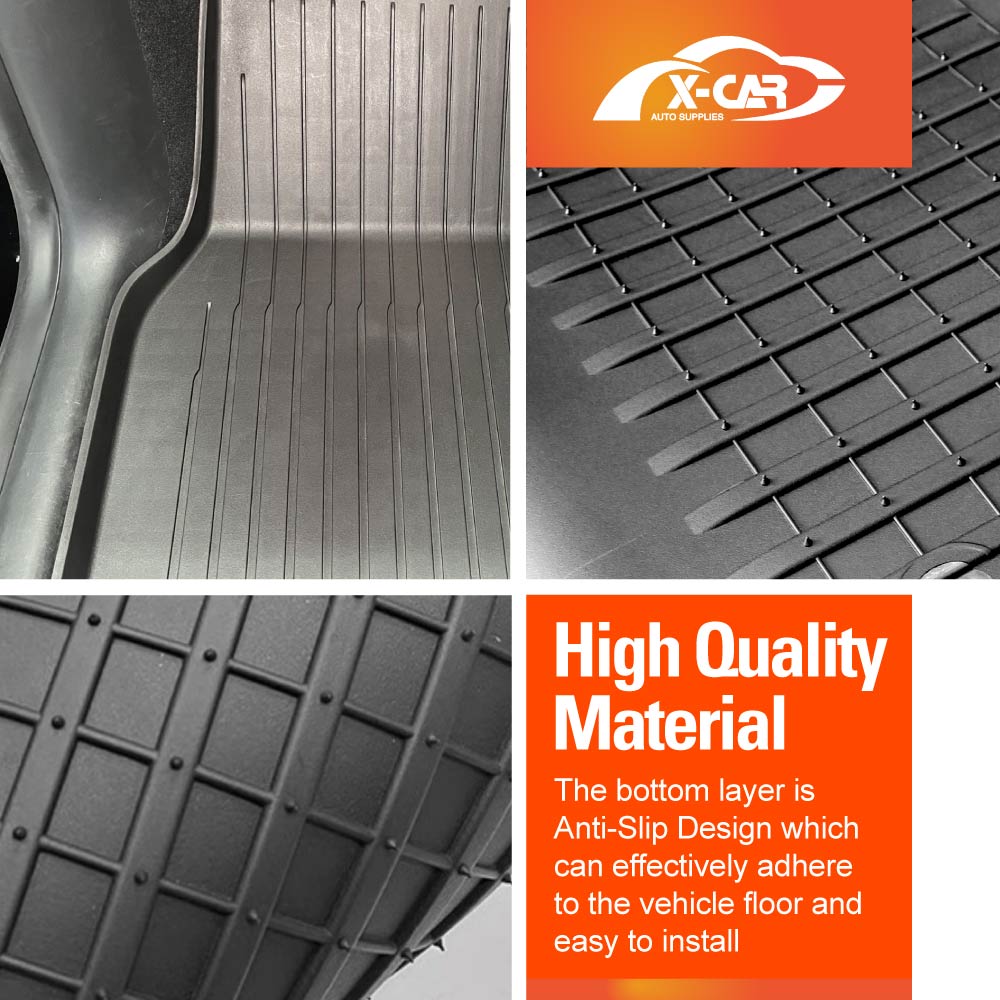 3D Floor Mats For Tesla Model 3 2017-2023 All-Weather Car Liners