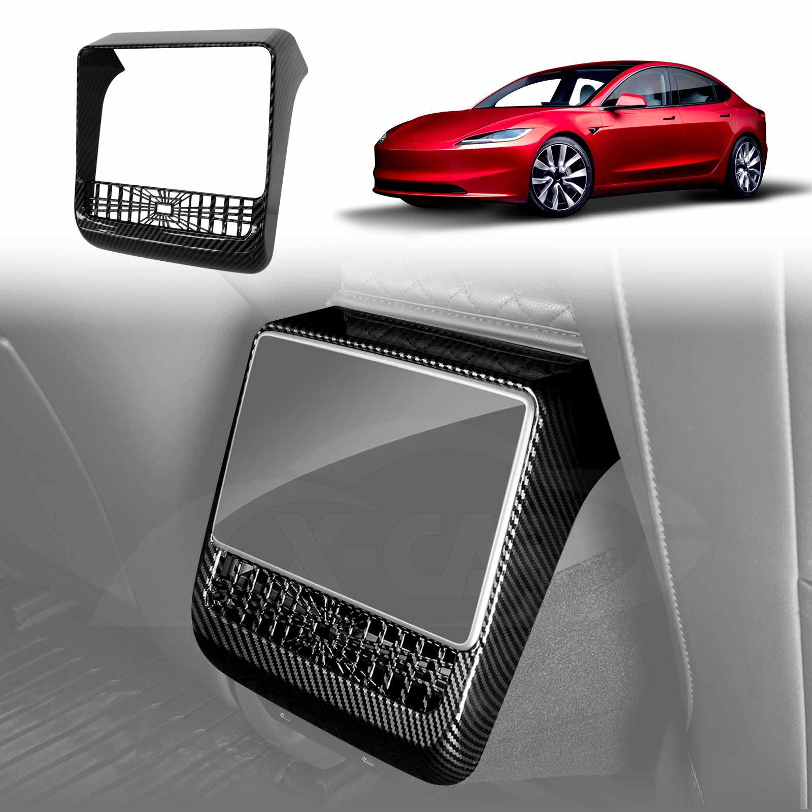 Tesla Model 3 Highland Trim Set Camera AC Vent Steering Wheel Cup Holder 2023-2025 - 0
