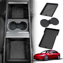 Soft Silicone Organizer Pad Set for Tesla Model 3 Highland 2023-2024 Center Console Armrest Storage Cup Holder Coaster