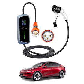 Tesla Model Y Juniper Type 2 Portable EV Charger 32 Amp 7KW 3 Pin 5 Meters