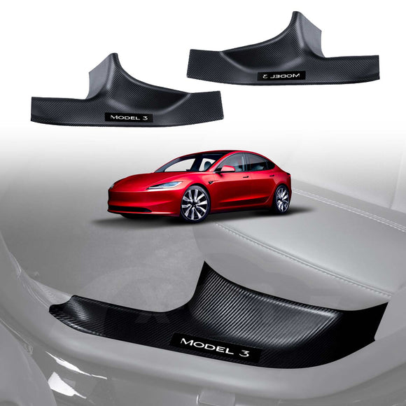 Tesla Model 3 Highland Door Sill Protector Carbon Fiber Style