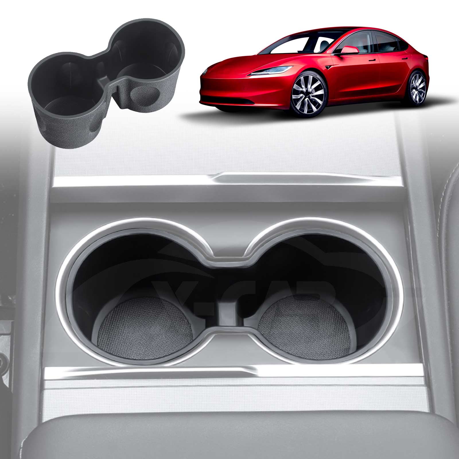 Centre Console Organizer Tray for Tesla Model 3 Highland 2023-2025 Armrest Storage Box Cup Holder