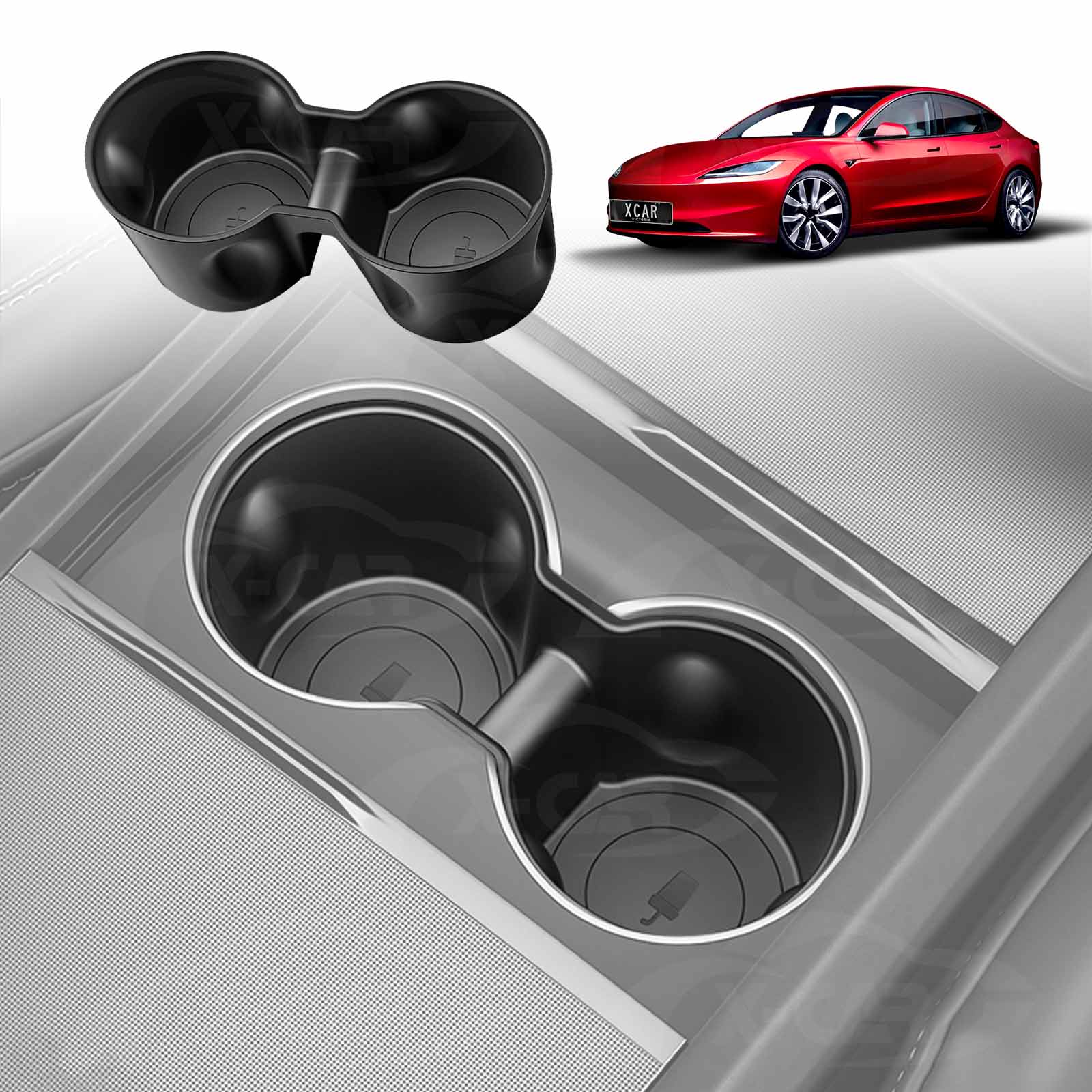 Centre Console Organizer Tray for Tesla Model 3 Highland 2023-2025 Armrest Storage Box Cup Holder