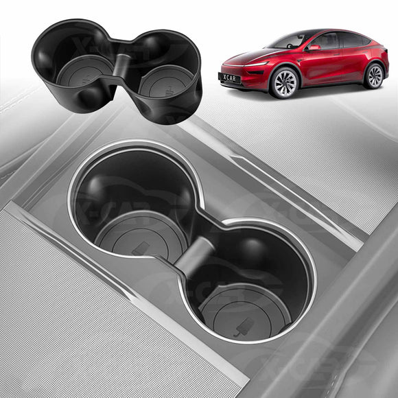 Cup Holder Insert for Tesla Model Y Juniper 2025-Onwards Centre Console Rubber Interior Accessories