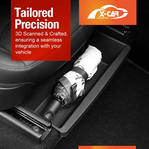 Car Under Seat Storage Box for Tesla Model Y Juniper 2025-Onwards Front Seats Organizer Tray