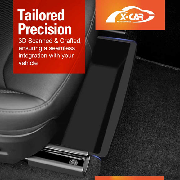 Car Under Seat Storage Box for Tesla Model Y Juniper 2025-Onwards Front Seats Organizer Tray
