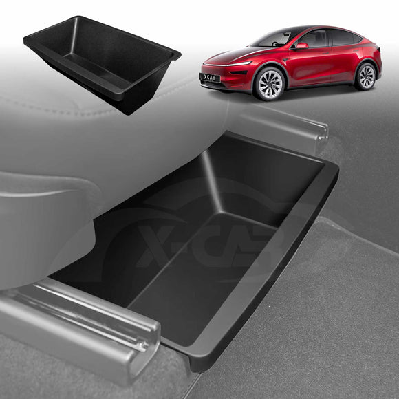 Car Under Seat Storage Box for Tesla Model Y Juniper 2025-Onwards Front Seats Organizer Tray