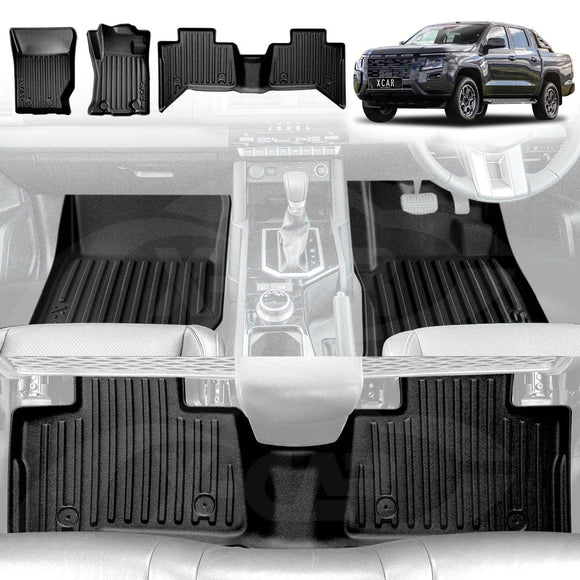 3D Floor Mats for Nissan Navara D27 2026-Onwards All-Weather Liners