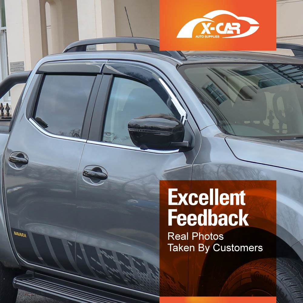 Weathershields for Nissan Navara D23 NP300 2015-2025 Car Weather Shields Wind Deflectors Sun Visors - 0