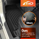 X-CAR 3D Floor mats sets for Nissan Patrol Y61 installed in the foot well of the front passenger side.