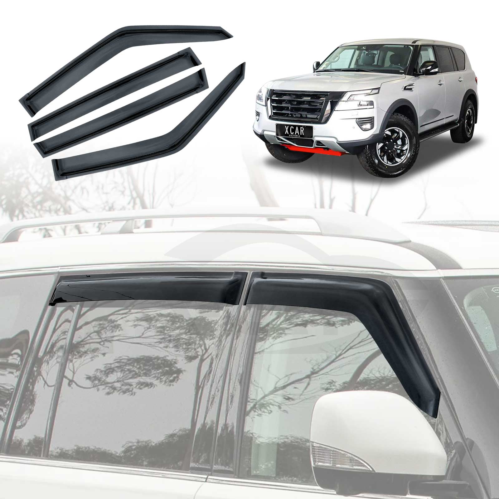 Weathershields for Nissan Patrol 2012-2024 Y62 Series Car Weather Shields