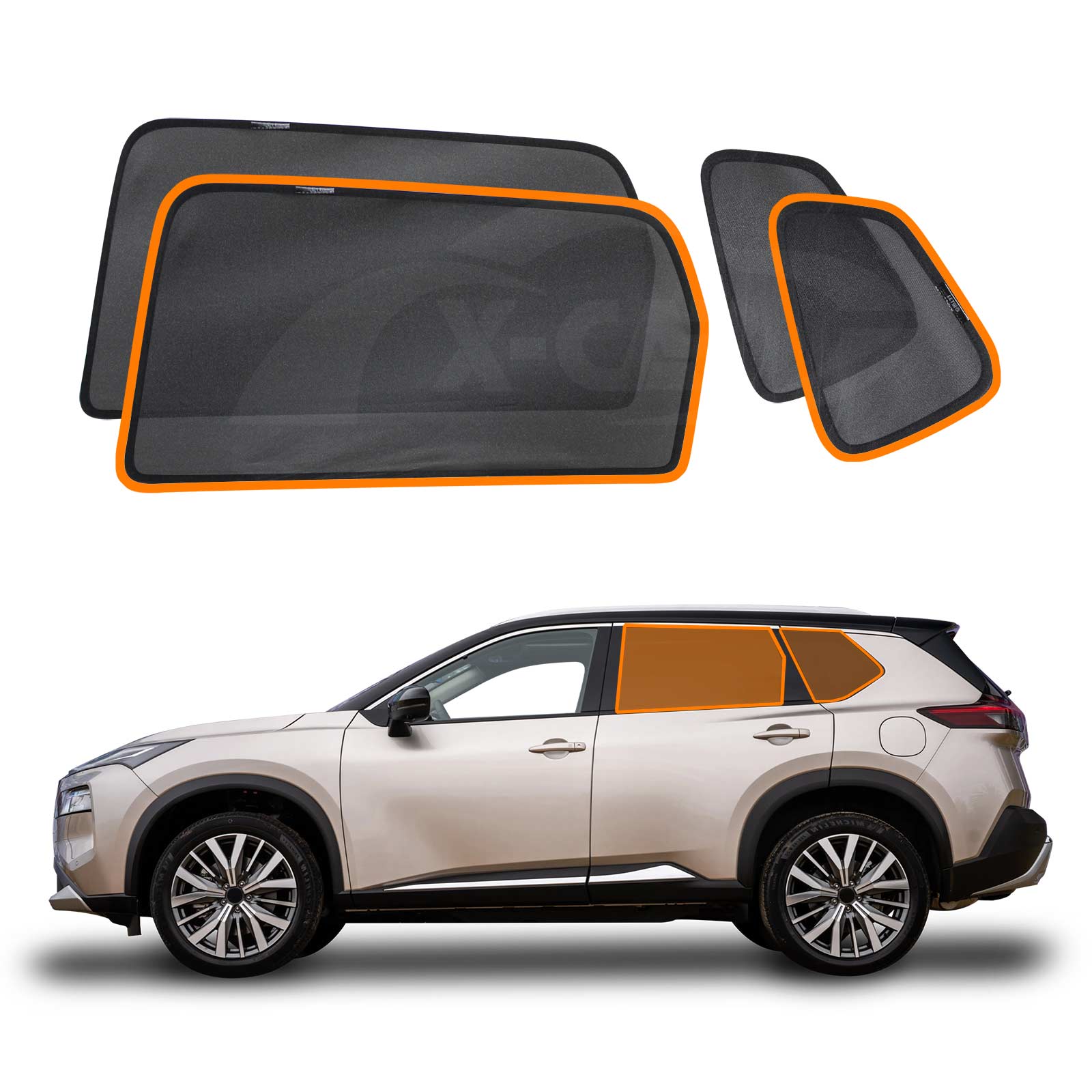 Magnetic Window Sun Shades for Nissan X-trail Xtrail T33 2022-Onwards