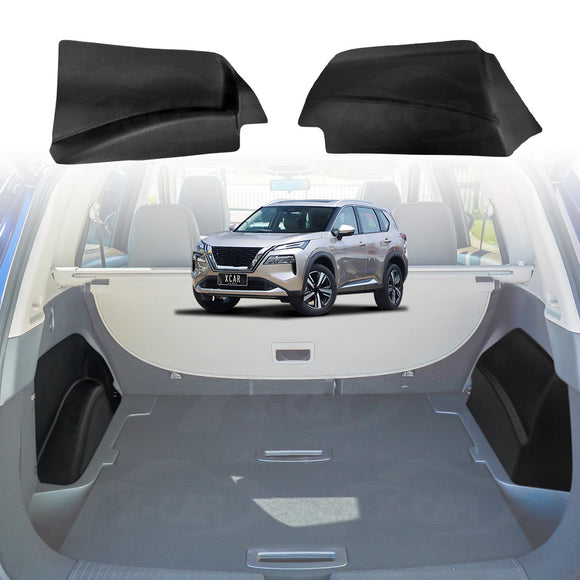 X-CAR boot side protectors installed in Nissan X-trail T33 car boot.
