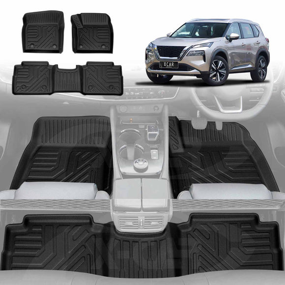 3D Floor Mats for Nissan X-trail T33 e-POWER 2022-Onwards All-Weather Xtrail Liners