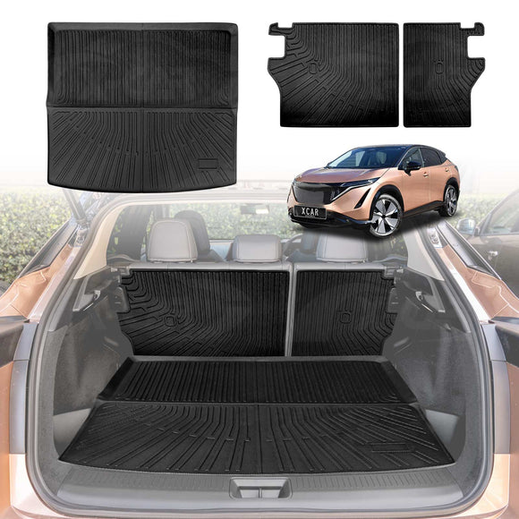 Boot Liner/ Back Seat Protector for Nissan Ariya 2023-Onwards All Weather Heavy Duty Cargo Trunk Mat Luggage Tray
