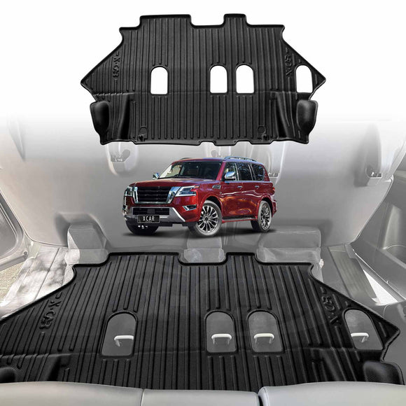 3D Floor Mats for Nissan Patrol 2012-2025 Y62 Series All-Weather Car Liners