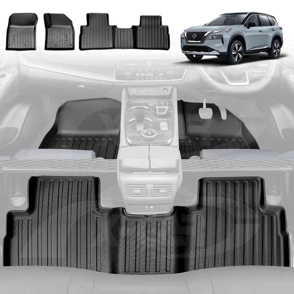 3D Floor Mats for Nissan X-trail T33 2022-2024 All-Weather Xtrail Liners