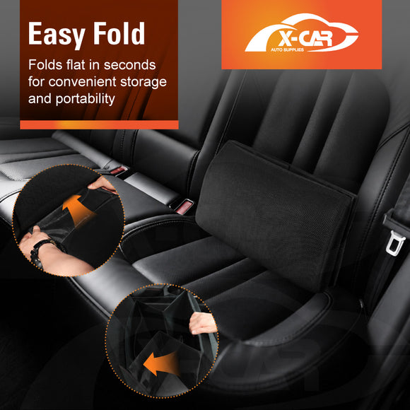 2-in-1 Car Seat Organizer & Cushion for Universal Vehicle 38LStorage Insulated Travel Bag Interior Accessories