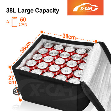 2-in-1 Car Seat Organiser & Cushion for Universal Vehicle Storage Insulated Travel Bag Interior Accessories - 0