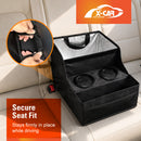 Back Seat Cooler Storage Box with Dual Cup Holders Foldable Insulated Rear Armrest Organiser-4