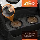 Back Seat Cooler Storage Box with Dual Cup Holders Foldable Insulated Rear Armrest Organiser-5