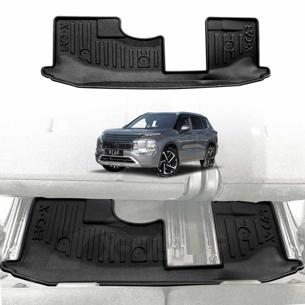 3D Car Floor Mats for Mitsubishi Outlander 2021-2025 All-Weather Liners