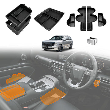 Door Side Trays Centre Console Organiser for Hyundai Palisade LX3 2026-Onwards Gear Shift Lever Cover