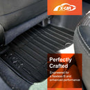 X-CAR 3D floor mat for Subaru Outback 2015-2020 installed in the foot well of the rear passenger row's foot well.